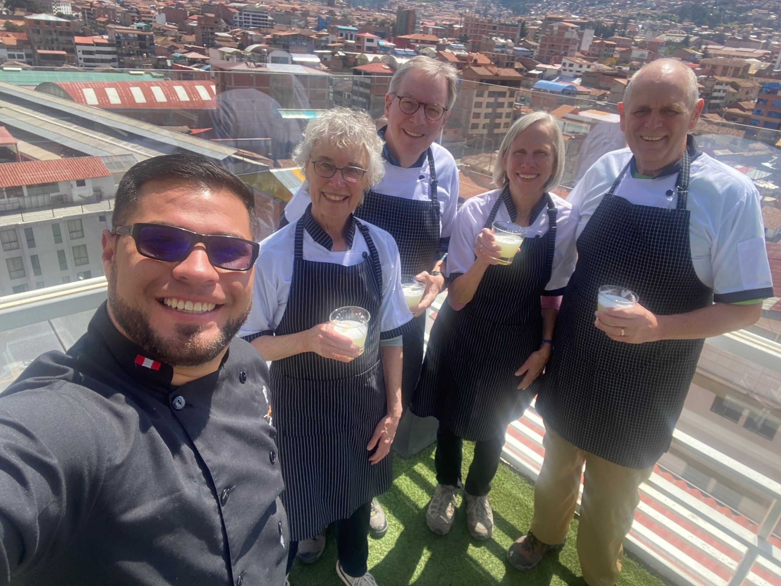 what's the story, group photo of a chef's class on Peruvian Cuisine